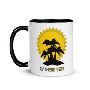 RV there yet? Retro Yellow Mug with Color Inside
