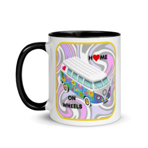 Home on wheels Hippie VW Mug with Color Inside
