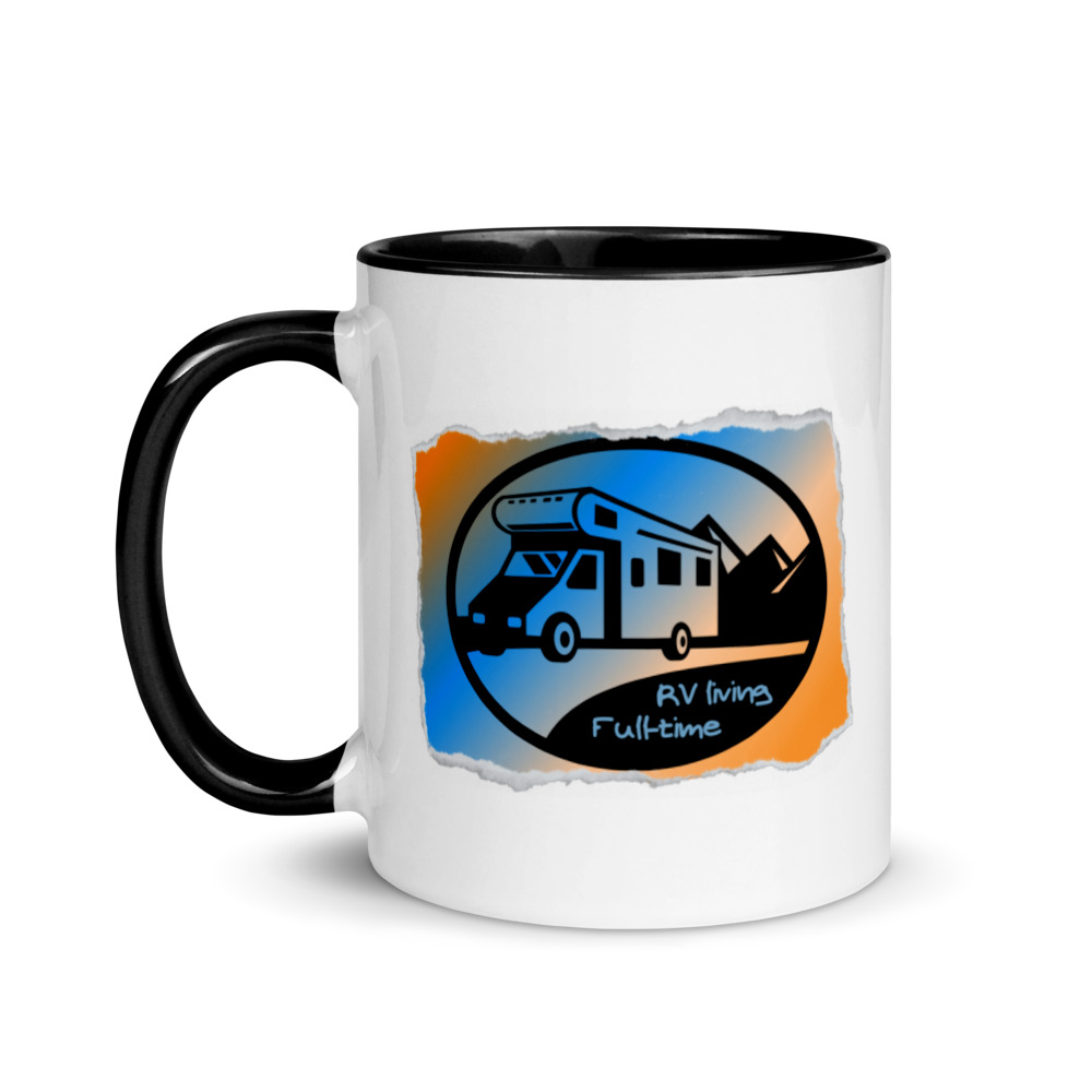 RV living full-time Retro Mug with Color Inside