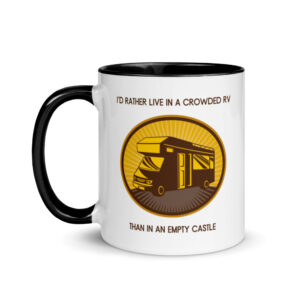 I'd rather live in a crowded RV Vintage Mug with Color Inside