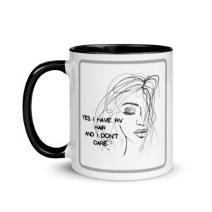 RV hair B&W Mug with Color Inside