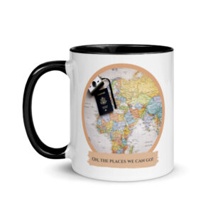 Oh, the places we can go! Vintage Mug with Color Inside