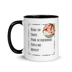 To-do Vintage Bird Mug with Color Inside