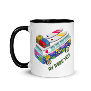 RV there yet? Retro VW Mug with Color Inside