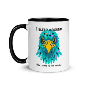 I sleep around Blue Mug with Color Inside