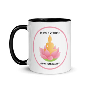 RV meditation Lotus flower Mug with Color Inside