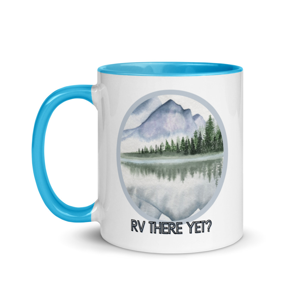 RV there yet Grey mountains Mug with Color Inside - Billede 4