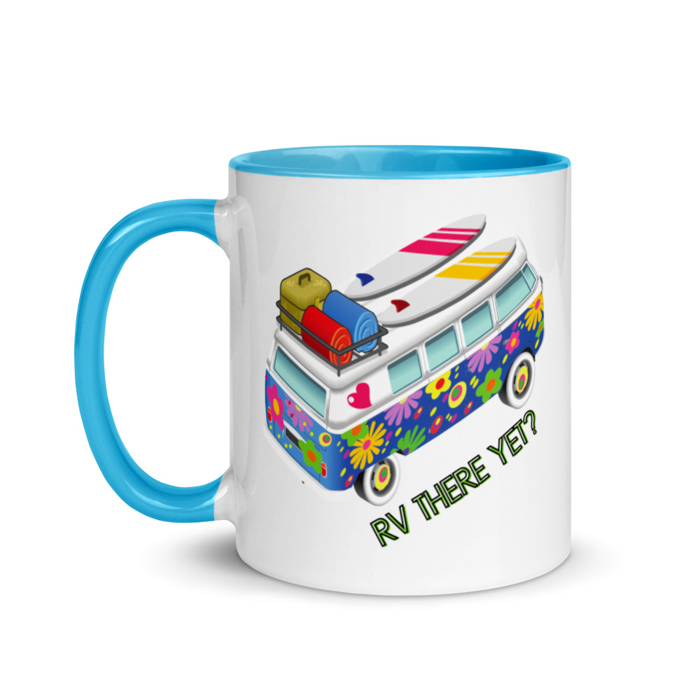 RV there yet? Retro VW Mug with Color Inside - Billede 4