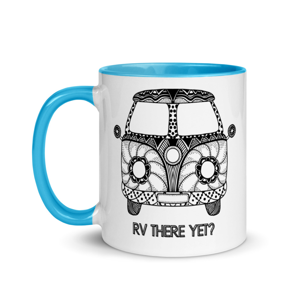 RV there yet? Retro B&W Mug with Color Inside - Billede 4