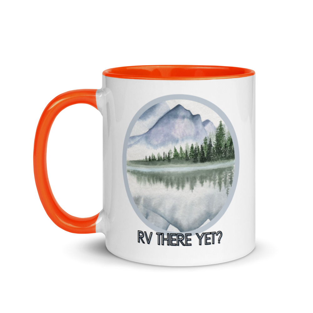 RV there yet Grey mountains Mug with Color Inside - Billede 3