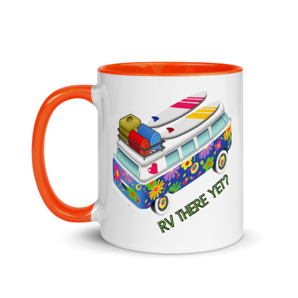 RV there yet? Retro VW Mug with Color Inside - Billede 3