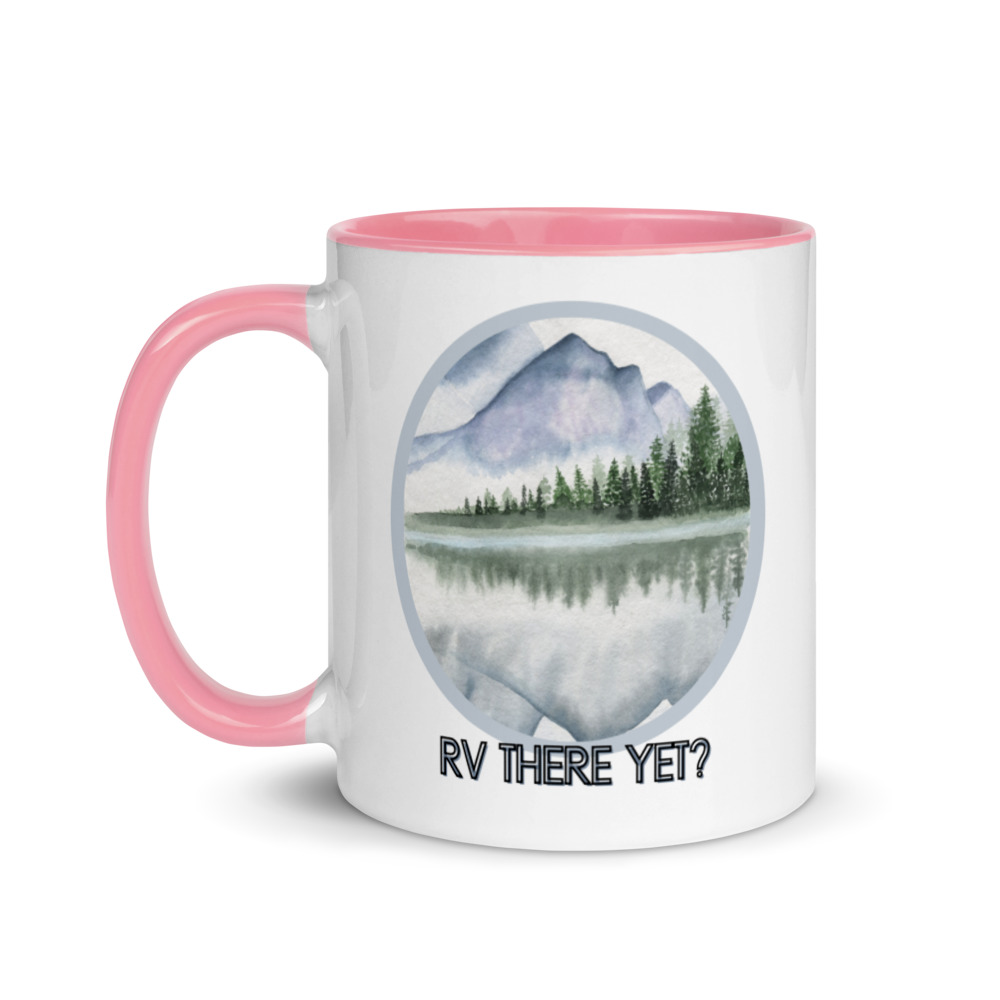 RV there yet Grey mountains Mug with Color Inside - Billede 5