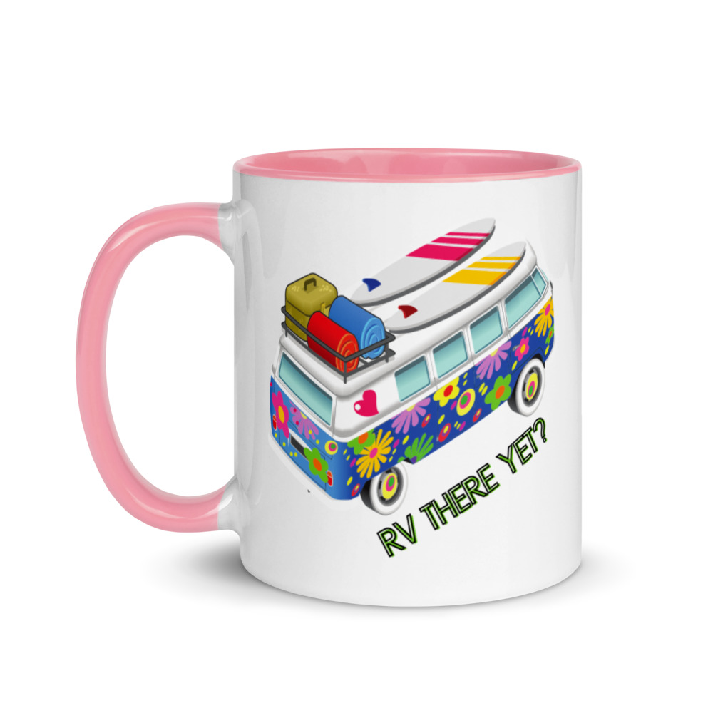 RV there yet? Retro VW Mug with Color Inside - Billede 5