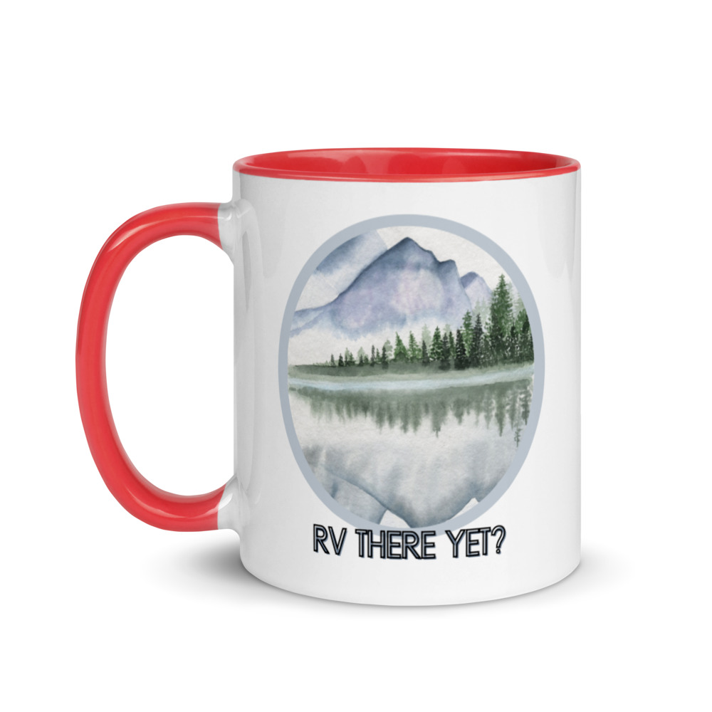 RV there yet Grey mountains Mug with Color Inside - Billede 2
