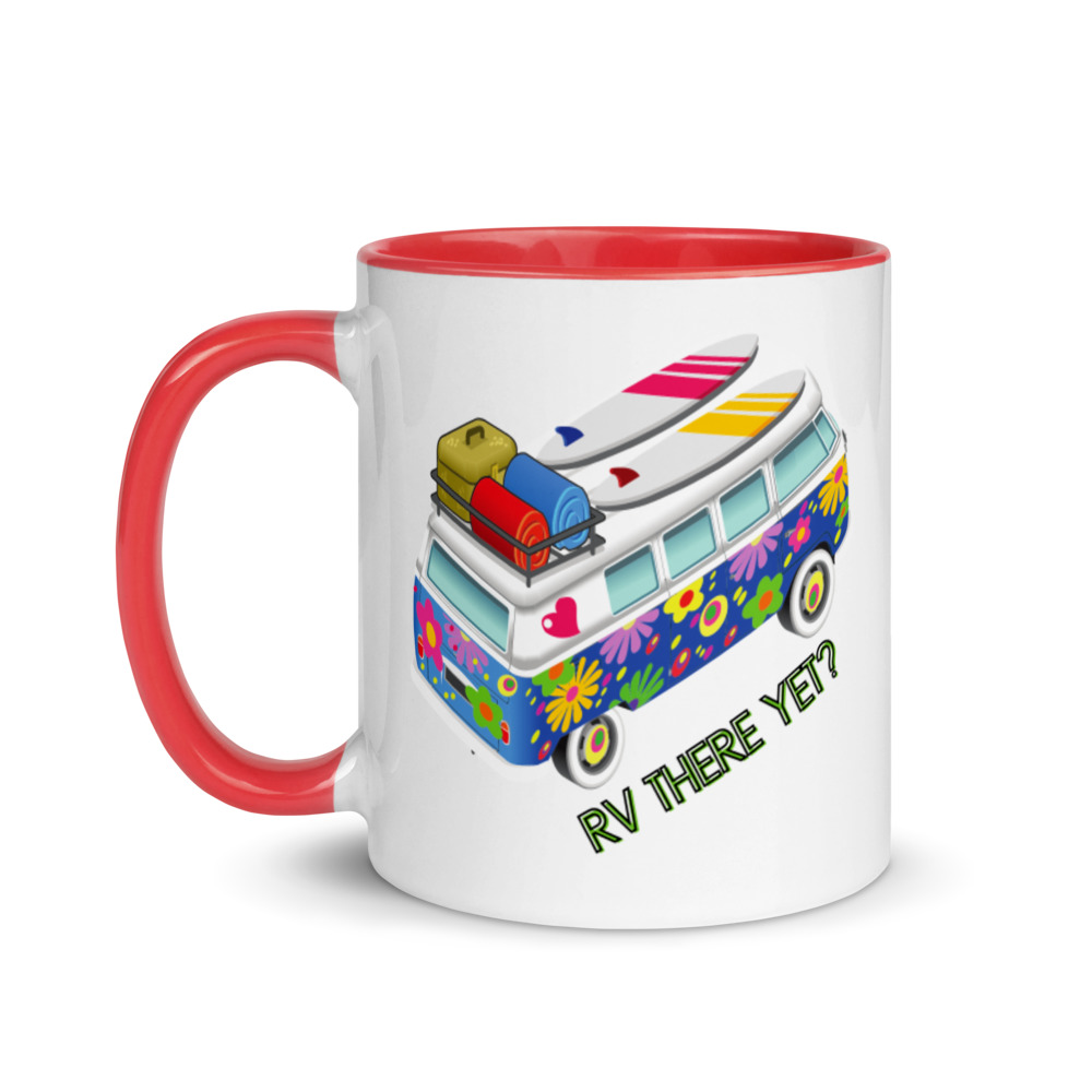 RV there yet? Retro VW Mug with Color Inside - Billede 2
