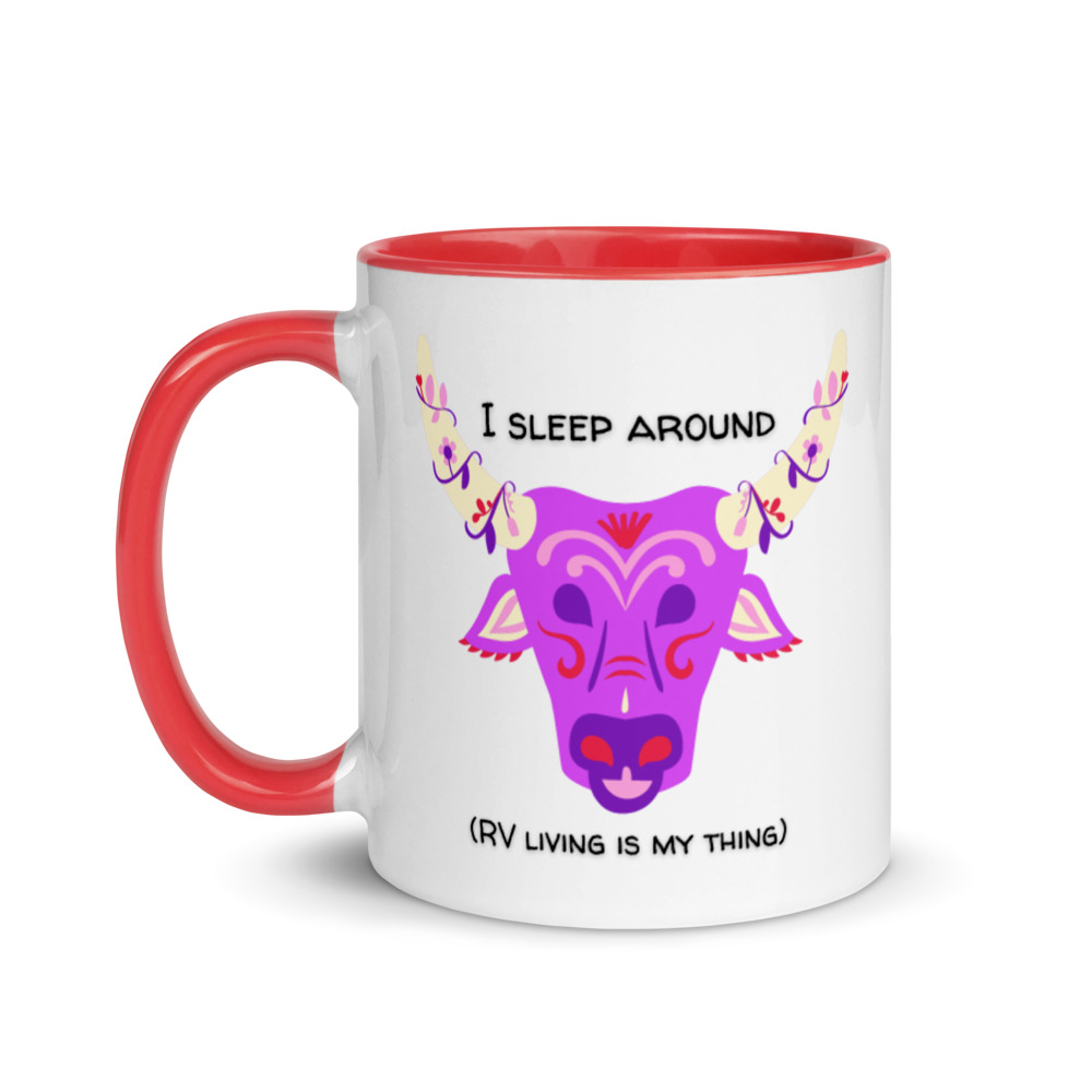I sleep around Purple Mug with Color Inside - Billede 2