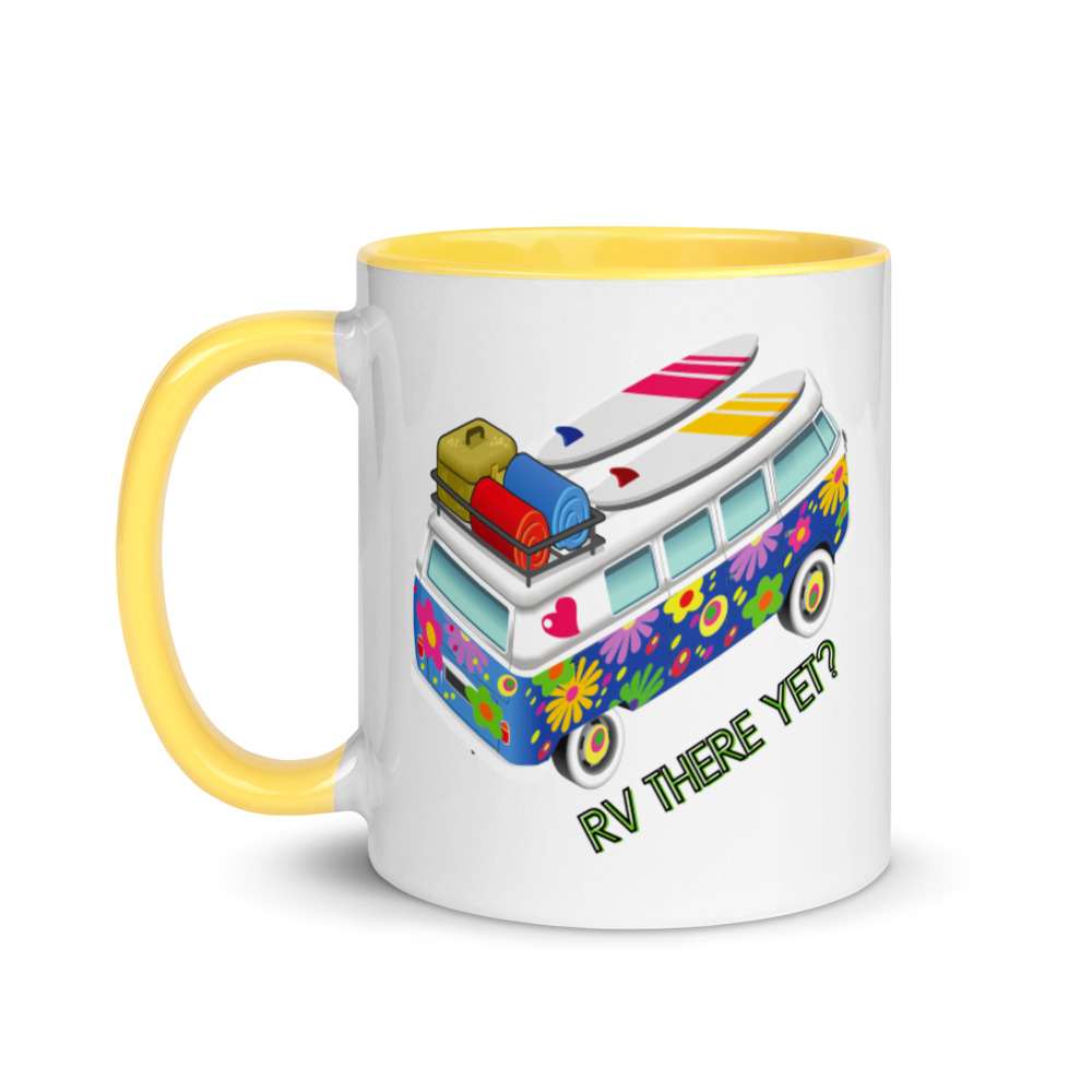 RV there yet? Retro VW Mug with Color Inside - Billede 6