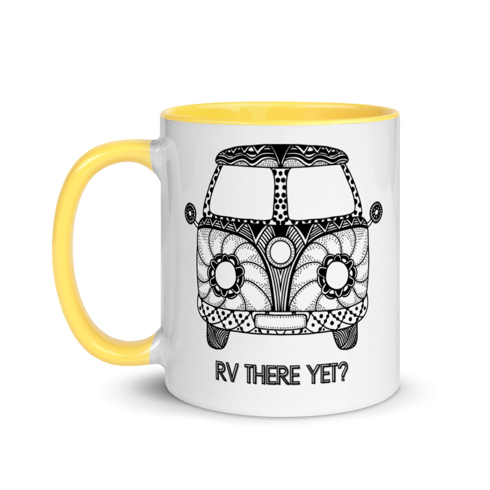 RV there yet? Retro B&W Mug with Color Inside - Billede 6