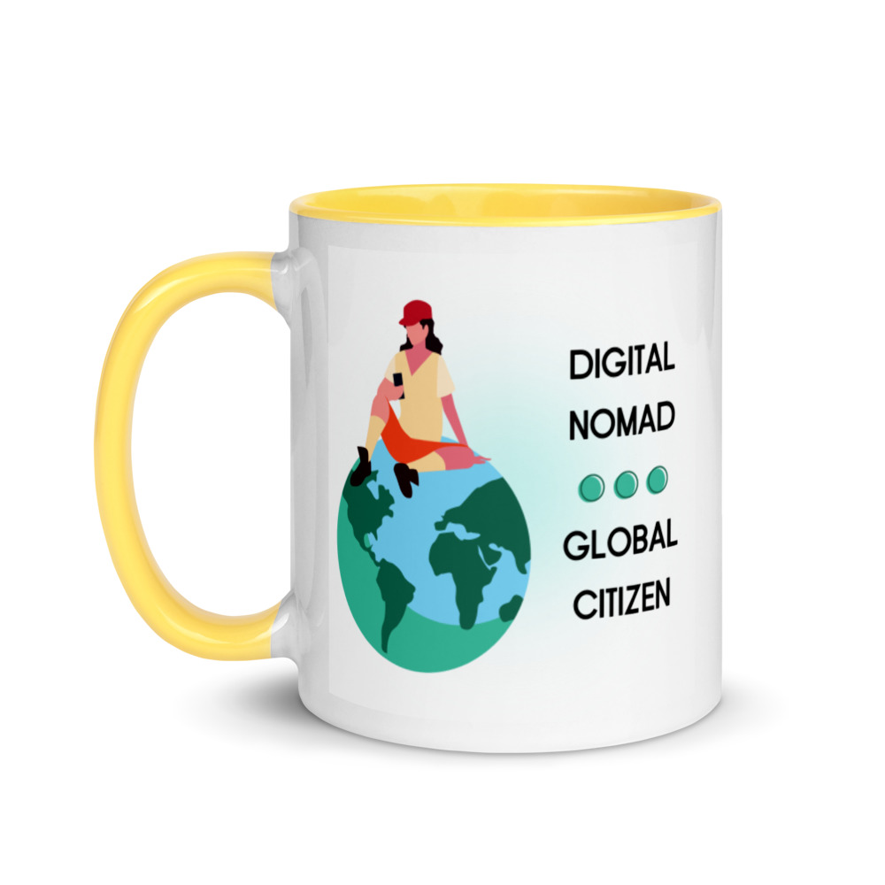 Digital Nomad Global Citizen Sitting on Earth 2