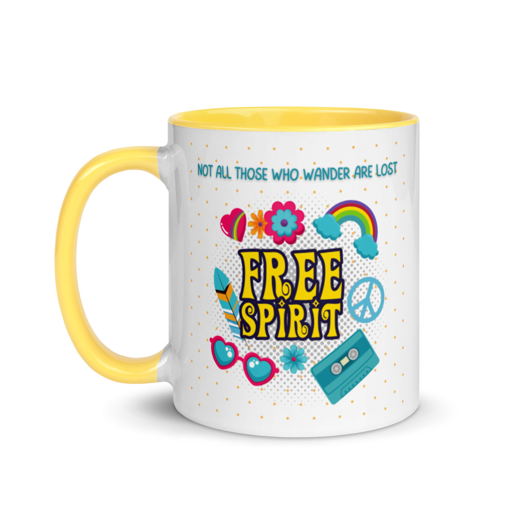 Not all those who wander mug with Color Inside